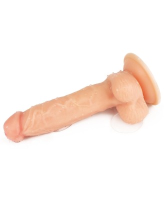 The Ultra Soft Dude - Dildo z Jądrami i Przyssawką - 20cm