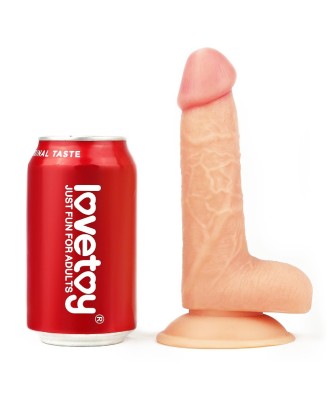 The Ultra Soft Dude - Dildo z Jądrami i Przyssawką - 17,5cm