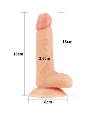The Ultra Soft Dude - Dildo z Jądrami i Przyssawką - 17,5cm