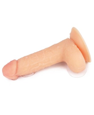 The Ultra Soft Dude - Dildo z Jądrami i Przyssawką - 17,5cm