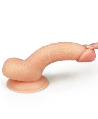 The Ultra Soft Dude - Dildo z Jądrami i Przyssawką - 17,5cm