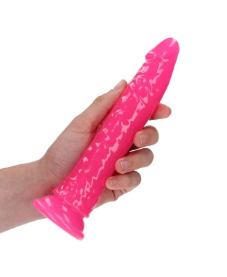 Slim Realistic Dildo with Suction Cup - Glow in the Dark - 8'' / 20 cm