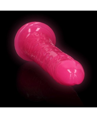 Slim Realistic Dildo with Suction Cup - Glow in the Dark - 8'' / 20 cm