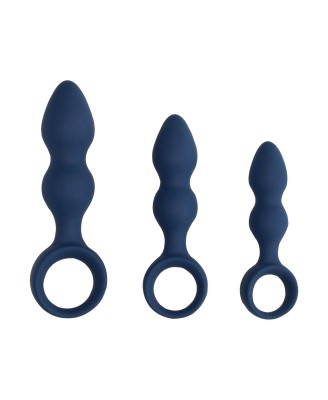 Teardrop Shaped Anal Plug - Medium - Baltic Blue