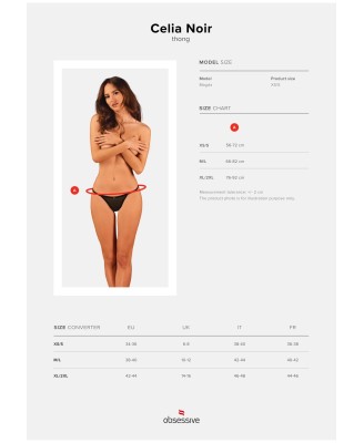 Celia Noir thong XL/2XL
