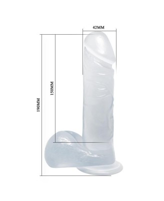 BAILE - DONG Realistic dildo ( clear/pink/purple )