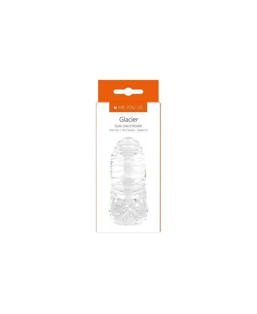 Masturbator- Me You Us Glacier Dual End Stroker Male Masturbator Transparent