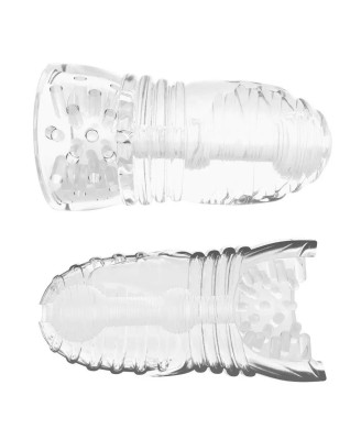 Masturbator- Me You Us Glacier Dual End Stroker Male Masturbator Transparent