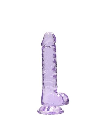 7"" / 18 cm Realistic Dildo With Balls - Purple