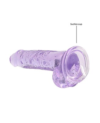7"" / 18 cm Realistic Dildo With Balls - Purple