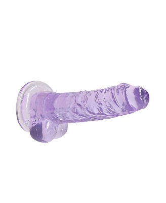 7"" / 18 cm Realistic Dildo With Balls - Purple