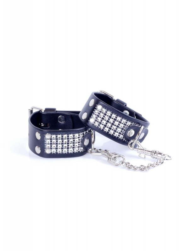 Fetish B - Series Handcuffs with cristals 3 cm Silver