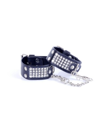 Fetish B - Series Handcuffs with cristals 3 cm Silver