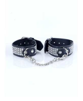 Fetish B - Series Handcuffs with cristals 3 cm Silver