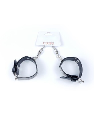 Fetish B - Series Handcuffs with cristals 3 cm Silver