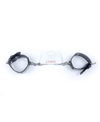 Fetish B - Series Handcuffs with cristals 3 cm Silver