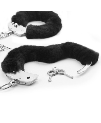 Fetish Pleasure Fluffy Leg Cuffs Black