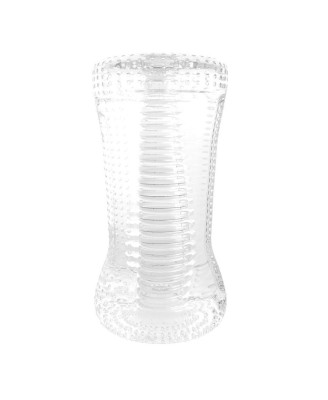 Masturbator- Me You Us Ripple Dual End Stroker Male Masturbator Transparent