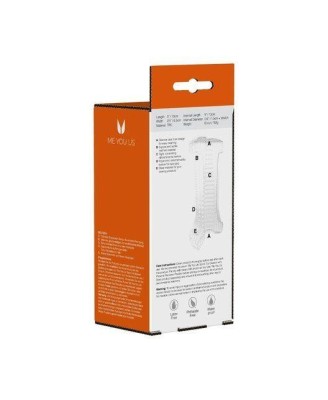 Masturbator- Me You Us Ripple Dual End Stroker Male Masturbator Transparent