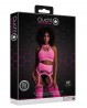 Two Piece with Crop Top and Stockings - Pink - XS/XL