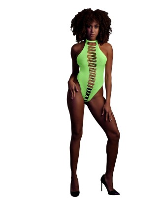 High-Cut Body - Neon Green - Zielone Neonowe Body XS/XL