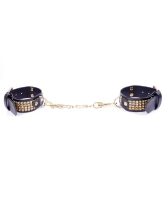 Fetish B - Series Handcuffs with cristals 3 cm Gold