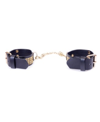 Fetish B - Series Handcuffs with cristals 3 cm Gold