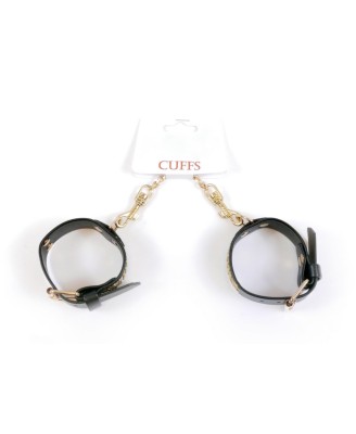 Fetish B - Series Handcuffs with cristals 3 cm Gold