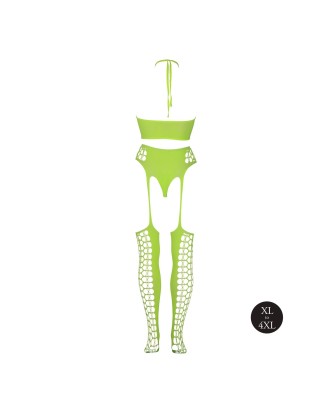 Two Piece with Crop Top and Stockings  XL/XXXXL