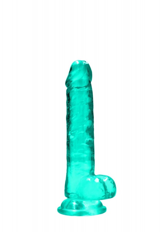 7"""" / 19 cm Realistic Dildo With Balls - Turquoise