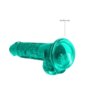 7"""" / 19 cm Realistic Dildo With Balls - Turquoise