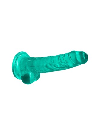7"""" / 19 cm Realistic Dildo With Balls - Turquoise