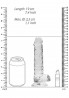 7"" / 18 cm Realistic Dildo With Balls - Transparent