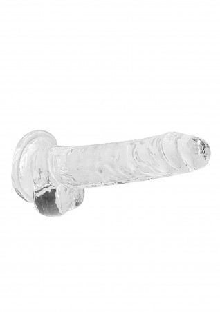 7"" / 18 cm Realistic Dildo With Balls - Transparent