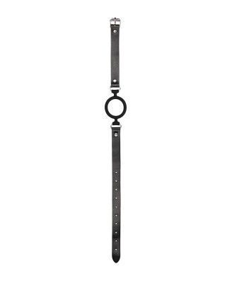Silicone Ring Gag - With Adjustable Bonded Leather Straps