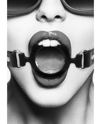 Silicone Ring Gag - With Adjustable Bonded Leather Straps