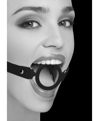 Silicone Ring Gag - With Adjustable Bonded Leather Straps