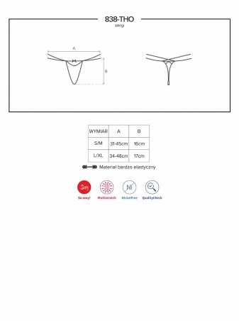 Bielizna-838-THO-3 stringi  S/M