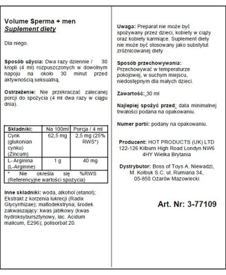 Supl.diety-Volume Sperma + 30ml