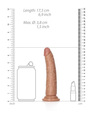 Slim Realistic Dildo with Suction Cup - 6""""/ 15,5 cm