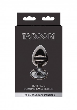 Butt Plug With Diamond Jewel M Black