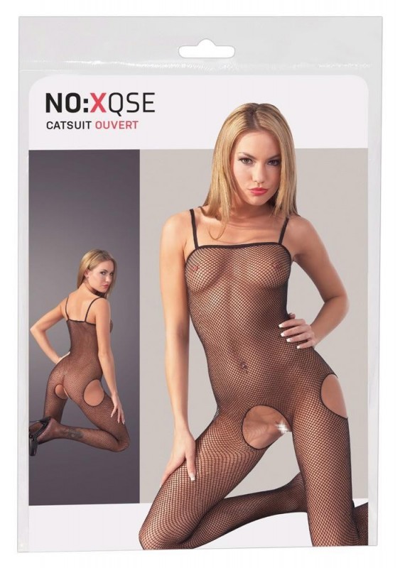NO:XQSE - Net Catsuit S/M - Czarne Bodystocking