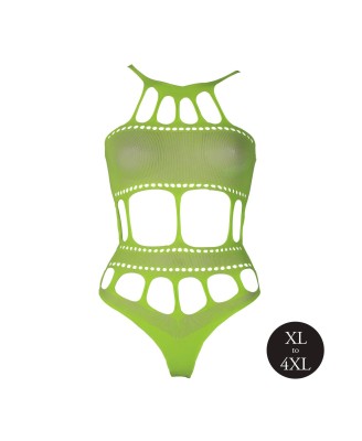 Body with Grecian Neckline - Neon Green - XL/XXXXL
