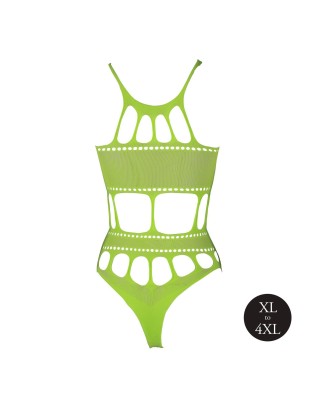 Body with Grecian Neckline - Neon Green - XL/XXXXL