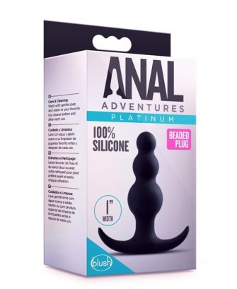ANAL ADVENTURES PLATINUM BEADED PLUG