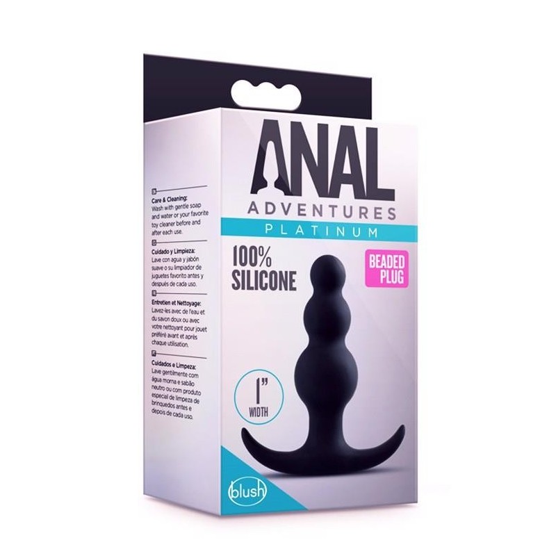 ANAL ADVENTURES PLATINUM BEADED PLUG