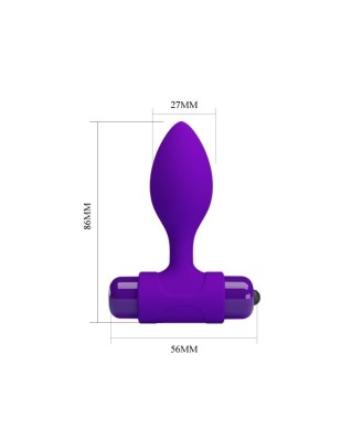 PRETTY LOVE - Vibra Butt Plug Fiolet - Wibrujący Korek Analny