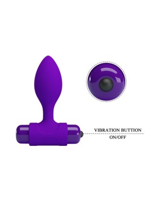 PRETTY LOVE - Vibra Butt Plug Fiolet - Wibrujący Korek Analny