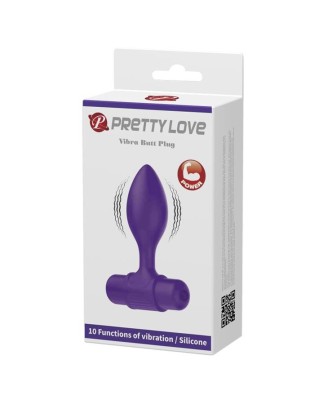PRETTY LOVE - Vibra Butt Plug Fiolet - Wibrujący Korek Analny