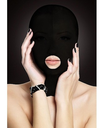 Ouch! - Submission Mask - Czarna Fetyszowa Kominiarka z Otworem na Usta